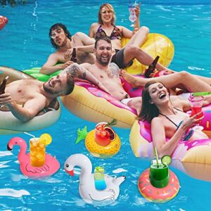 Pool Drink Floats, 15 Pack Drink Floaties, Durable Inflatable Drink Holder, Floating Drink Holder for Pool