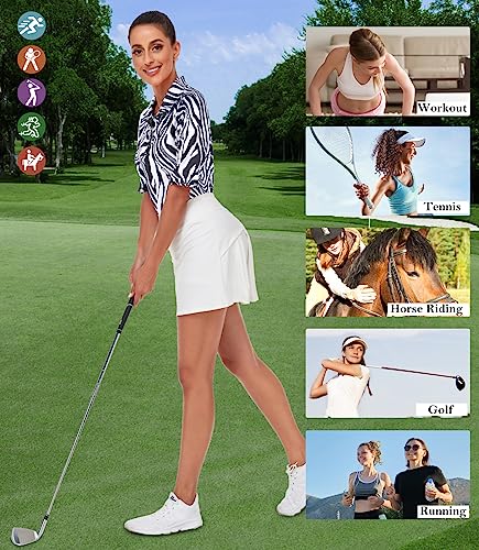 Misyula Athletic Tops for Women,Short Sleeve Quarter Zip Golf Shirts UV Protection Dry Fit Workout Top Relaxed Fit Tennis Training Jogging Performance Active Wear Outfits Zebra L