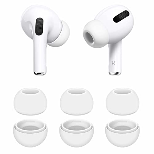 IiEXCEL 3 Pairs Compatible with AirPods Pro 1st 2nd Ear Tips Buds, Extra Small Size Replacement Silicone Rubber Eartips Earbuds Gel Accessories Compatible with AirPods Pro 2 and 1st - XS White