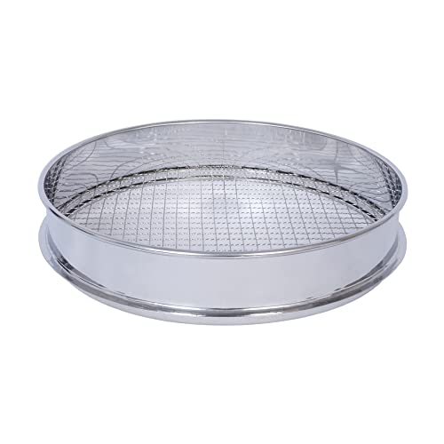 Soil Sifter 12" (3/8”Mesh Screen)-Sieve for Sand Rocks Dirt Compost