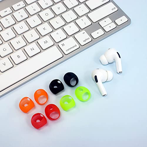 IiEXCEL 5 Pairs (Fit in Case) Anti-Slip Ear Tips Compatible with AirPods Pro 2, Ultra Thin Slim Silicone Eartips Earbuds Gel Cover Accessories Compatible with AirPods Pro 2nd Generation 2022 Colorful