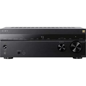 Sony STR-AN1000 7.2 Channel Home Theater 8K A/V Receiver Bundle with Deco Essentials Speaker Banana Plugs 5 Pairs, 100ft Long 16 AWG Speaker Wire and 1 YR CPS Enhanced Protection Pack