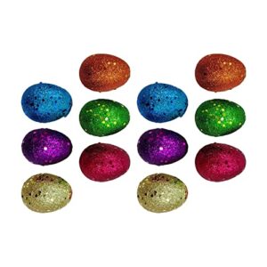 Esquirla 12Pcs Fillable Easter Eggs Toys Filling Basket Stuffers Fillable Surprise Eggs for Classroom Prize Boys Girls Party Supplies, Glitter