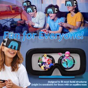 VR Headset for Nintendo Switch OLED Model/Nintendo Switch 3D VR (Virtual Reality) Glasses, Switch VR Labo Goggles Headset for Nintendo Switch（White）