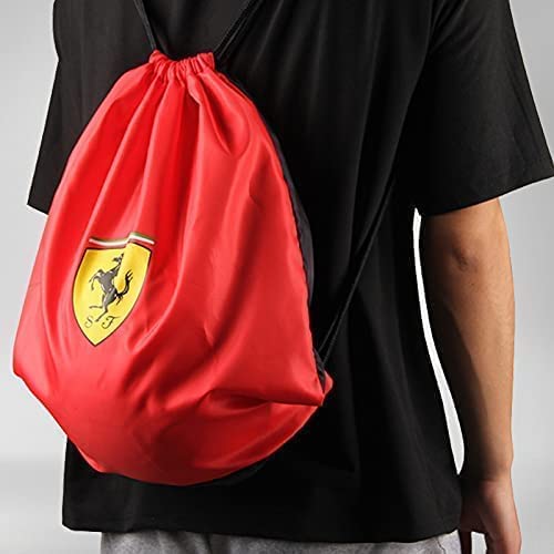 DAKOTT Ferrari 3pcs Set Includes- Ferrari Drawstring Backpack- Ferrari No. 2 Soccer Ball & a Ferrari Portable Air Compressor, 150 PSI Battery Power Tire Inflator Air Pump.