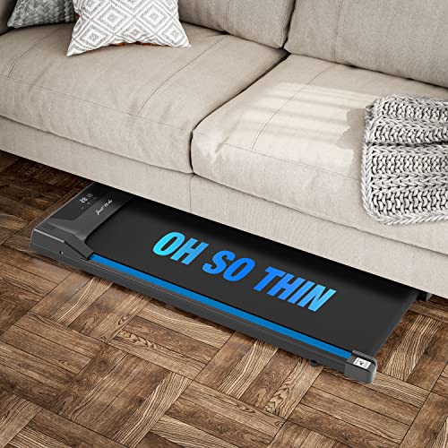 Under Desk Treadmill Walking Pad 2 in 1 Walkstation Jogging Running Portable Installation Free for Home Office Use, Slim Flat LED Display and Remote Control