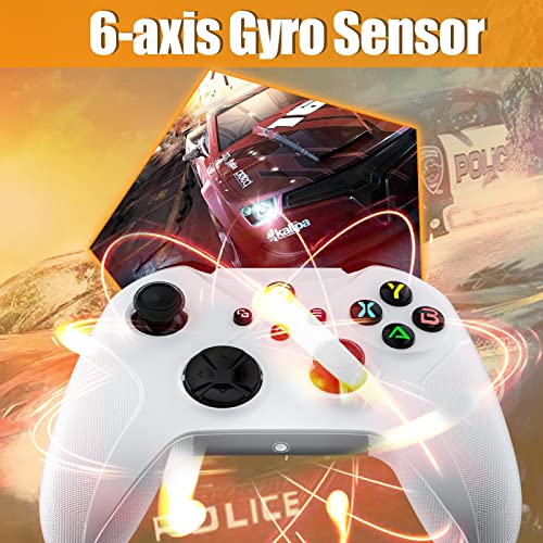 Gamrombo 2 Pack Wireless Controller Replacement for Xbox One, Compatible with Xbox Series X/S, Xbox One X/S Console, Android/iOS/PC Windows, with Dual Vibration & 6-Axis Gyro Sensor/Headphone Jack/Turbo & Marco Funtion (White+Black)