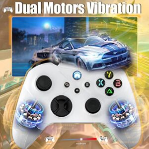 Gamrombo 2 Pack Wireless Controller Replacement for Xbox One, Compatible with Xbox Series X/S, Xbox One X/S Console, Android/iOS/PC Windows, with Dual Vibration & 6-Axis Gyro Sensor/Headphone Jack/Turbo & Marco Funtion (White+Black)