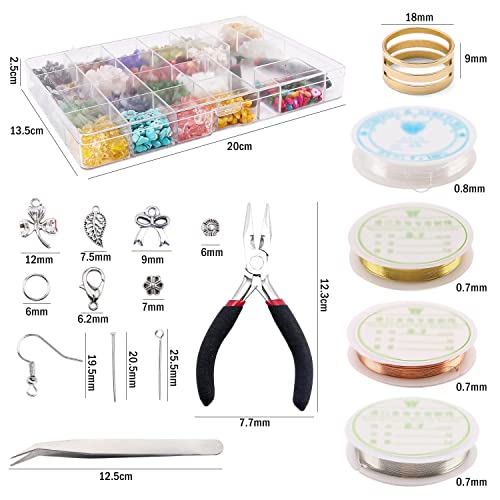 ZLXDP Gemstone Jewelry Making Kit Irregular Chips Stones Crushed Chunked Crystal Pieces Loose Beads for Decor Crafts