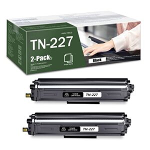 eaxiuce tn227 black toner cartridge 2pack compatible tn 227 replacement for hhll3210cw hll3230cdw hll3270cdw mfcl3750cdw mfcl3710cw series printer