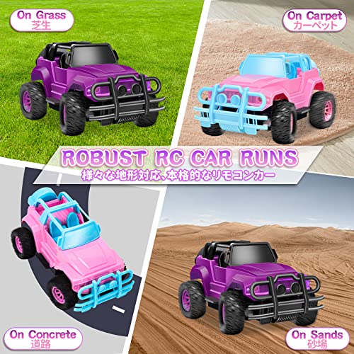YongnKids Remote Control Car for Kids, Rc Truck Car Toy for Boy Girl - 1:20 Scale Rc Racing Cars with Headligth for Kids Birthday Easter Christmas Rc Car Toy Gift -Pink