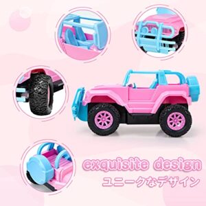 YongnKids Remote Control Car for Kids, Rc Truck Car Toy for Boy Girl - 1:20 Scale Rc Racing Cars with Headligth for Kids Birthday Easter Christmas Rc Car Toy Gift -Pink