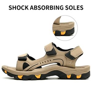 Quseek Men's Athletic Hiking Walking Sandals Non-slip Water Resistant Lightweight Comfortable Beach Shoes Sand 11