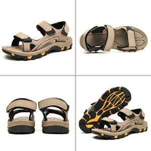 Quseek Men's Athletic Hiking Walking Sandals Non-slip Water Resistant Lightweight Comfortable Beach Shoes Sand 11