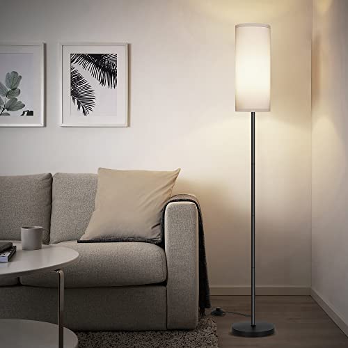 PARTPHONER Floor Lamp for Living Room, Modern Standing Lamps with Lampshade, Minimalist Tall Lamp with Foot Switch for Living Room, Bedroom, Kids Room, Office(Bulb Not Included)