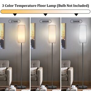 PARTPHONER Floor Lamp for Living Room, Modern Standing Lamps with Lampshade, Minimalist Tall Lamp with Foot Switch for Living Room, Bedroom, Kids Room, Office(Bulb Not Included)