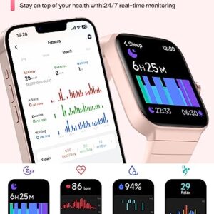 Smart Watches for Women Men(Bluetooth Answer/Make Call), Smart Watch Alexa Built-in, 1.8" Fitness Watch with Heart Rate/SpO2/Sleep Monitor/100 Sports/IP68 Waterproof, Activity Trackers for iOS Android