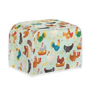 gomyblomy chickens toaster cover with handle 4 slice toaster appliance cover bread maker cover,kitchen small appliance covers,universal size microwave toaster oven cover,dustproof cover
