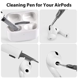 KOREDA [4 in 1] for AirPods Pro 2nd/1st Generation Case Cover with Cleaner Kit & Replacement Eartips(S/M/L), Soft Clear Protective AirPod Pro Case Shockproof Cover with Keychain for Women Men