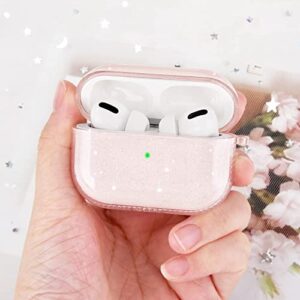 KOREDA [4 in 1] for AirPods Pro 2nd/1st Generation Case Cover with Cleaner Kit & Replacement Eartips(S/M/L), Soft Clear Protective AirPod Pro Case Shockproof Cover with Keychain for Women Men