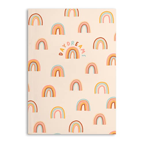 CENTRAL 23 Cute Notebooks For School - Rainbow Composition Notebook For Girls Kids - A5 Notebook 192 Lined Pages - College Ruled Notebook - Aesthetic Journal For Girls Women