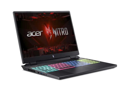 Acer Nitro 16 Gaming Laptop | Intel i5-13500H | NVIDIA GeForce RTX 4050 Laptop GPU | 16" 2560 x 1600 165Hz IPS G-SYNC Display | 8GB DDR5 | 512GB Gen 4 SSD | Wi-Fi 6 | RGB Backlit KB | AN16-51-56VR