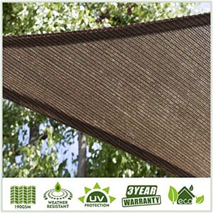 ColourTree 10' x 10' x 10' Brown Sun Shade Sail Triangle CTSLT10 - Canopy Mesh Fabric UV Block - Commercial Heavy Duty - 190 GSM - 3 Years Warranty