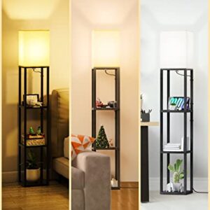 Maxsure Floor Lamp with Shelves - Touch Contro LED Floor Lamps with 3 Color Temperature