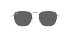 ray-ban rb3857 frank square sunglasses, rose gold/dark grey, 54 mm