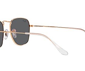 Ray-Ban RB3857 Frank Square Sunglasses, Rose Gold/Dark Grey, 54 mm