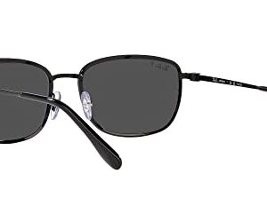 Ray-Ban RB3705 Square Sunglasses, Black/Polarized Dark Grey, 60 mm