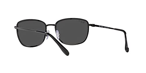 Ray-Ban RB3705 Square Sunglasses, Black/Polarized Dark Grey, 60 mm