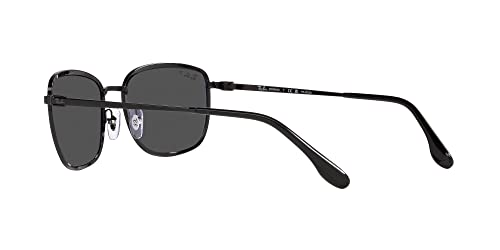 Ray-Ban RB3705 Square Sunglasses, Black/Polarized Dark Grey, 60 mm