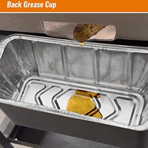 NUPICK 40 Pack Grease Cup Liners for Blackstone 17"/28"/36" Griddle, Drip Pan Liners for Blackstone 5017, Disposable Aluminum Foil Drip Pan Liner