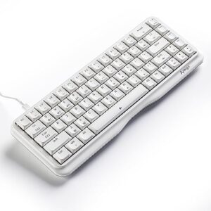 KEMOVE K68se Wired 60% Gaming Mechanical Keyboard RGB Backlit/Lighting Strip,Linear Red Switch,DSA Profile PBT Keycaps Windows and Mac Compatible,White