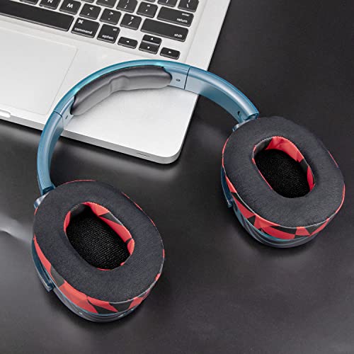 SOULWIT Cooling-Gel Earpads Cushions Replacement for Skullcandy Hesh 3/ANC/Evo & Crusher Wireless/ANC/Evo & Venue ANC Over-Ear Headphones,Ear Pads Cushions with Noise Isolation Foam - Red Storm
