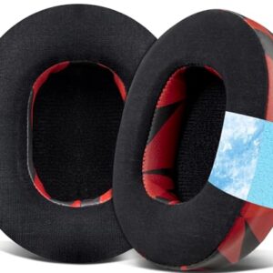 SOULWIT Cooling-Gel Earpads Cushions Replacement for Skullcandy Hesh 3/ANC/Evo & Crusher Wireless/ANC/Evo & Venue ANC Over-Ear Headphones,Ear Pads Cushions with Noise Isolation Foam - Red Storm