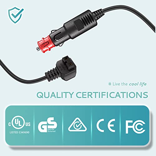 EUHOMY 12V DC Power Cord Cable,3.5M DC Power Cable 12V for 12 Volt Refrigerator Portable Freezer,Electric Cooler,2 Pin Lead Cable Plug Wire Compatible with Most Brands Car Refrigerator,3.5 Meters
