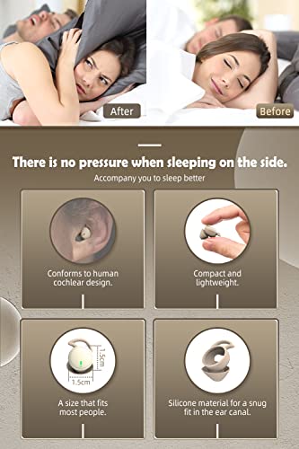 ATHRZ Sleep Invisible Earbuds Smallest Mini Wireless Bluetooth Earpiece Phone Discreet Earbud for Small Ears, Work, Sleep On Side, Women, Kids (Nude)