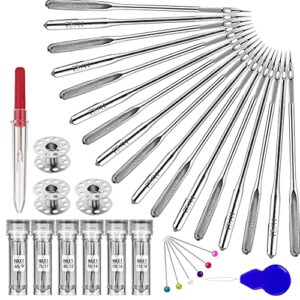 120pcs sewing machine needles set universal standard needle for singer, brother, janome, varmax, home sewing machines needles in size hax1 65/9, 75/11, 80/12, 90/14, 100/16, 110/18