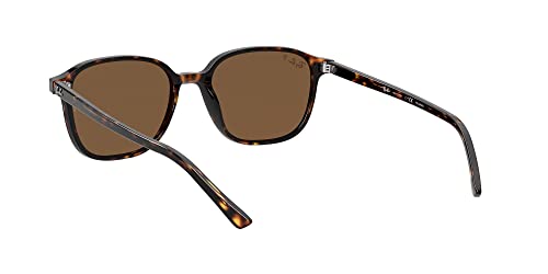 Ray-Ban RB2193 Leonard Polarized Square Sunglasses, Havana/B-15 Brown, 55 mm