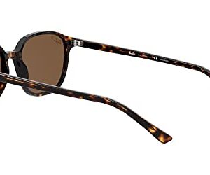 Ray-Ban RB2193 Leonard Polarized Square Sunglasses, Havana/B-15 Brown, 55 mm