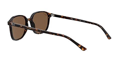 Ray-Ban RB2193 Leonard Polarized Square Sunglasses, Havana/B-15 Brown, 55 mm