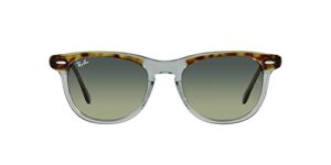 ray-ban rb2398 eagleeye square sunglasses, havana on transparent green/green vintage, 53 mm