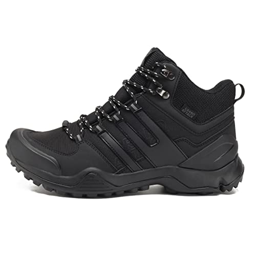 Grand Attack Hiking Boots for Men Hiking Shoes Lightweight Anti Slip Trekking Trails Outdoor Work Shoes Black Size 9-9.5