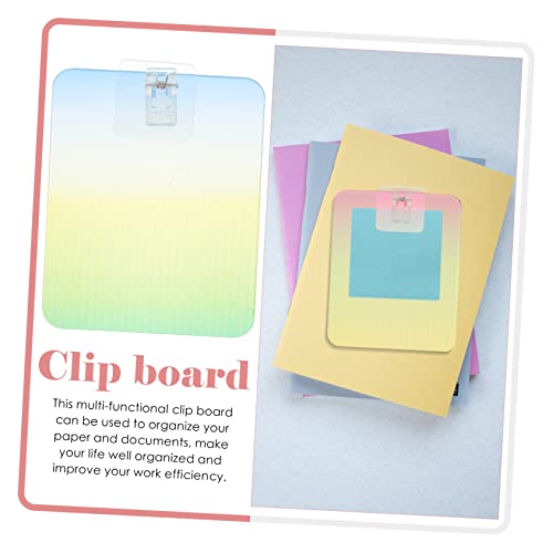 Didiseaon 6 Pcs Plate Clamp Sketch Board Recording Clipboard Short Hand Clipboard Prototype Plastic Paper Student Exam Paper Clips Clip Board Office Supplies Student Paper Clip Boards