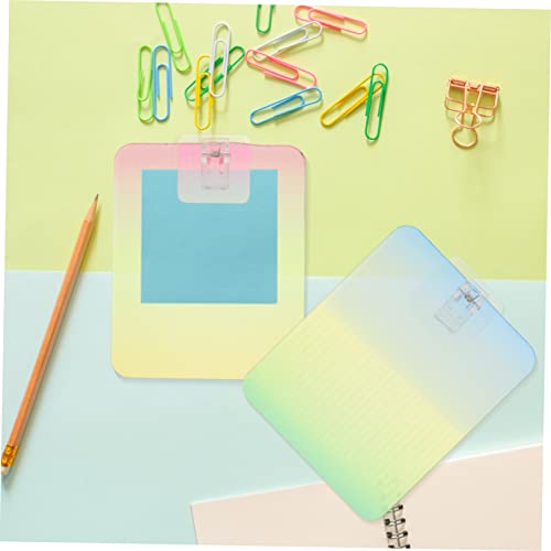 Didiseaon 6 Pcs Plate Clamp Sketch Board Recording Clipboard Short Hand Clipboard Prototype Plastic Paper Student Exam Paper Clips Clip Board Office Supplies Student Paper Clip Boards