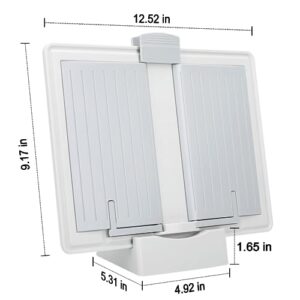 MaxGear Book Stand, Book Holder Stand, Cookbook Stand, Desktop Book Stand for Reading, Book Holder with Page Clips, Book Display Stand for Textbook, Document Holder for Typing, Whiteboard Backside