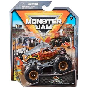 monster jam 2022 spin master 1:64 diecast truck with bonus accessory: crazy creatures knightmare
