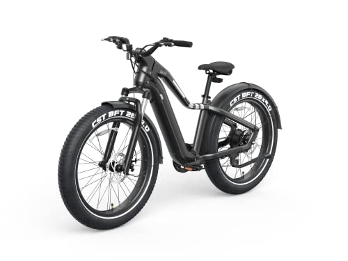 OKAI Ranger 4" Fat Tire E-Bike 330lb Capacity BAFANG Rear Hub Motor 48V 750W Shimano 8-Speed Gears 45 Mile Range Custom LED Light Bar LCD Touchscreen TEKTRO Disc Brakes Black